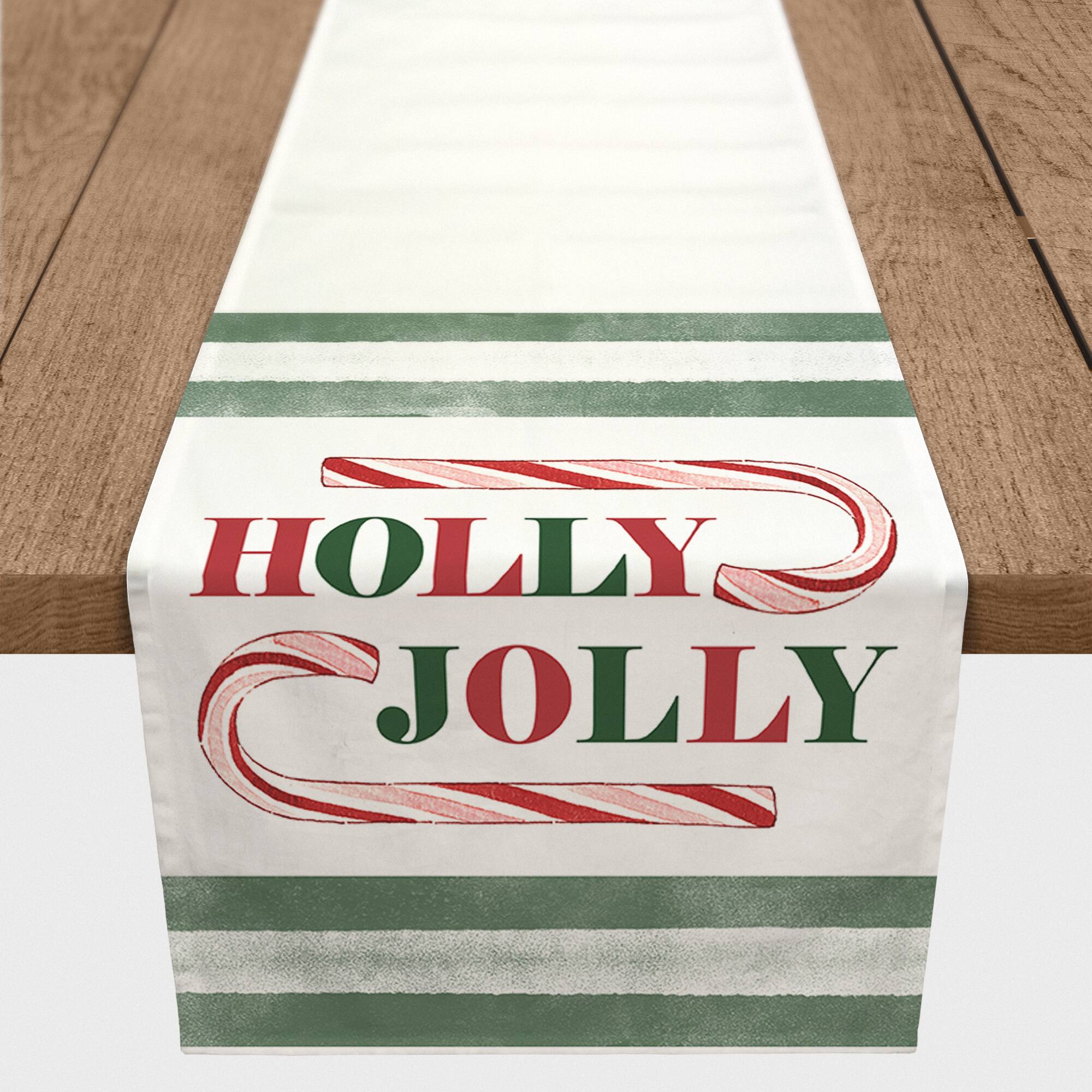 Holly Jolly Candy 16x72 Cotton Twill Runner
